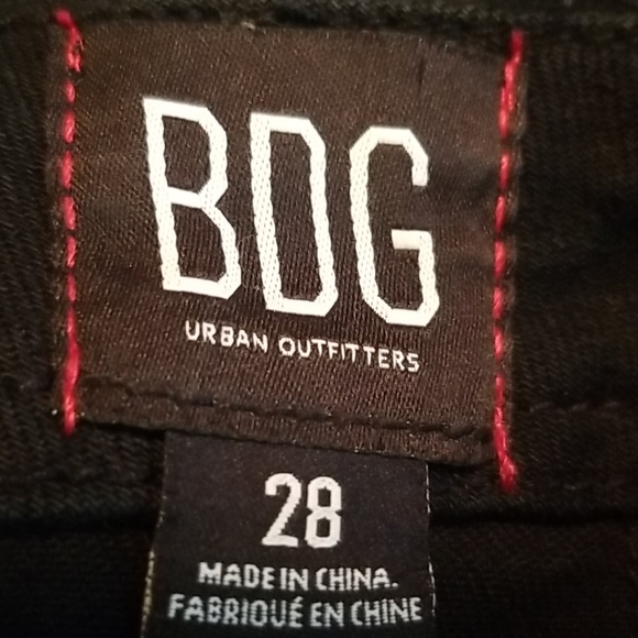 BDG Jeans... Black Back Zip...Size 28 - Picture 5 of 6